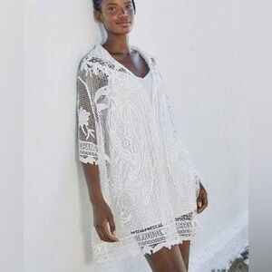 FARM Rio Tropical Wind Guipure Lace Shift Dress